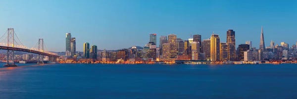 San Francisco Skylines: Downtown Skyline At Dusk III, San Francisco, California, USA by Panoramic Images