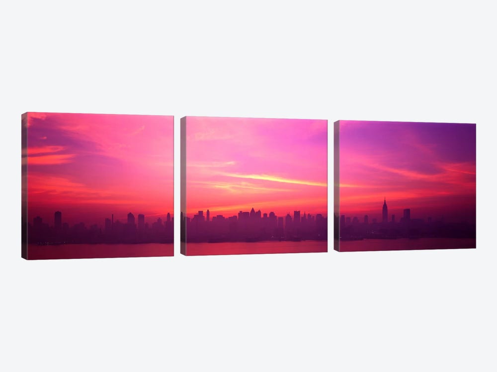Skyline, NYC, New York City, New York State USA by Panoramic Images 3-piece Canvas Art Print