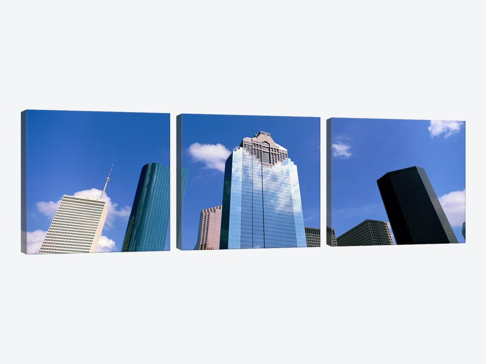 Downtown Office Buildings, Houston, Texas, USA by Panoramic Images 3-piece Canvas Art