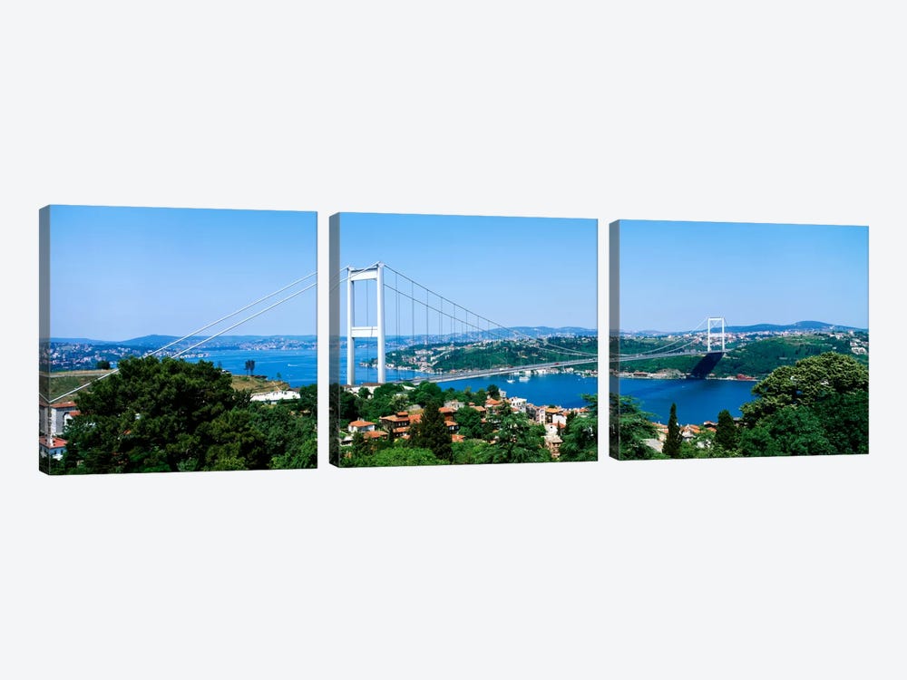 Fatih Sultan Ahmet Bridge, Istanbul, Turkey by Panoramic Images 3-piece Canvas Wall Art