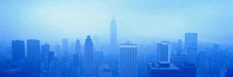 Downtown Skyline On A Hazy Day, New York City New York, USA by Panoramic Images wall art