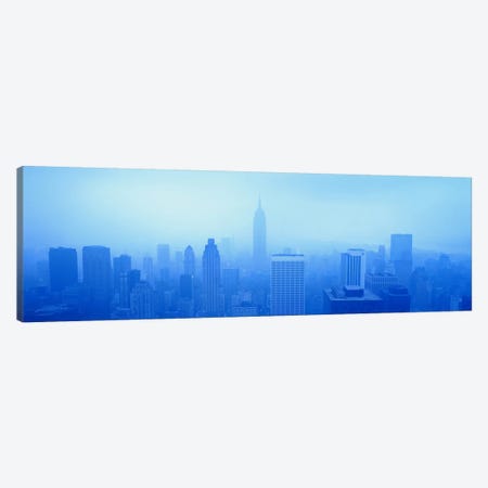 Downtown Skyline On A Hazy Day, New York City New York, USA Canvas Print #PIM1390} by Panoramic Images Art Print