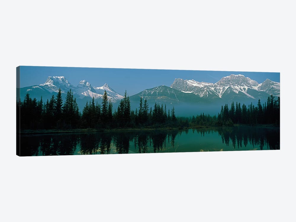 Three Sisters and Mount Lawrence Grassi, Canadian Rockies, Alberta, Canada by Panoramic Images 1-piece Canvas Art Print