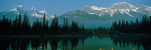 Alberta: Three Sisters and Mount Lawrence Grassi, Canadian Rockies, Alberta, Canada by Panoramic Images
