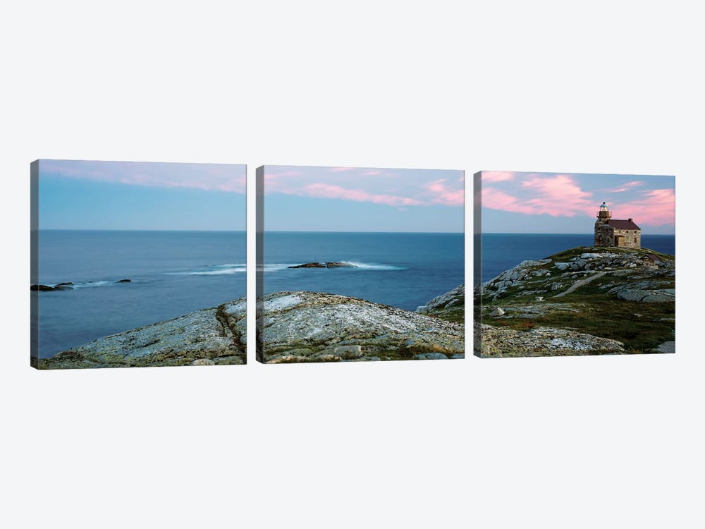 Rose Blanche Lighthouse, Rose Blanche-Harbour le Cou, Newfoundland And Labrador Province, Canada by Panoramic Images 3-piece Canvas Artwork