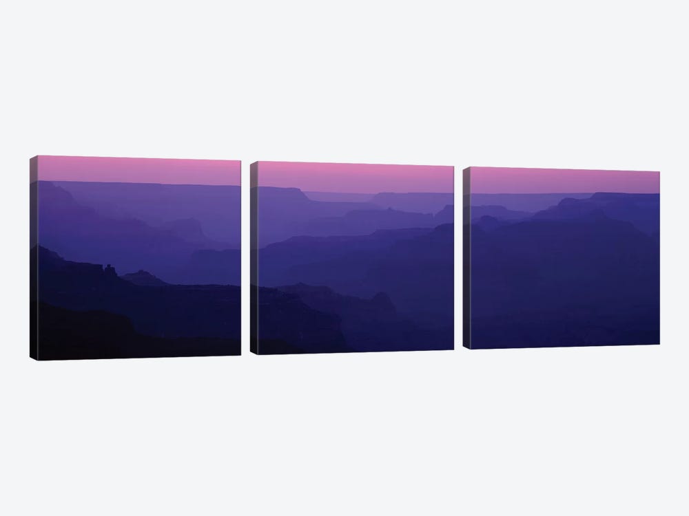 Grand Canyon At Sunset, South Rim, Grand Canyon National Park, Arizona, USA by Panoramic Images 3-piece Canvas Print