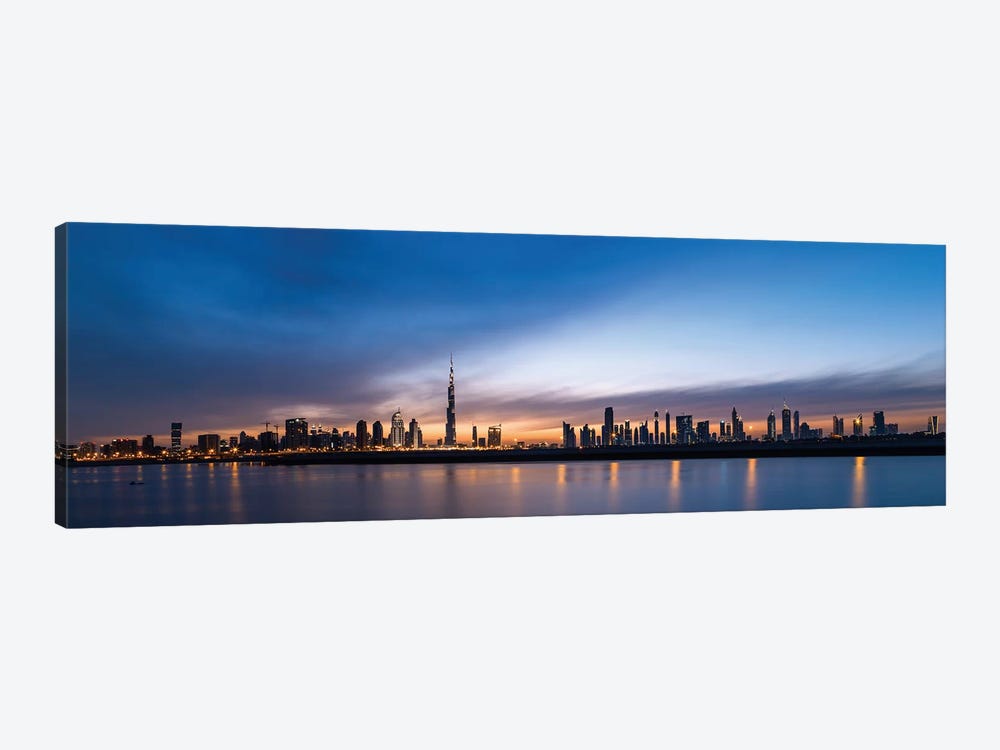 Downtown Skyline At Sunset, Dubai, United Arab Emirates by Panoramic Images 1-piece Canvas Wall Art