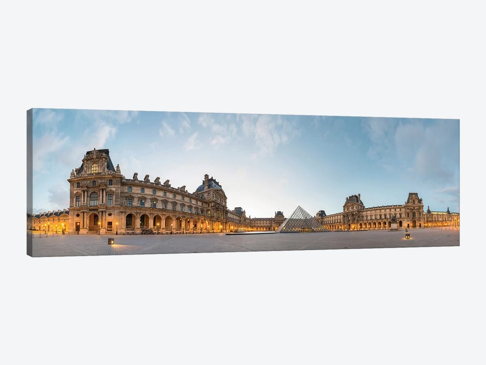The Louvre Palace and Pyramid, Paris, Ile-de-France, France by Panoramic Images 1-piece Canvas Artwork
