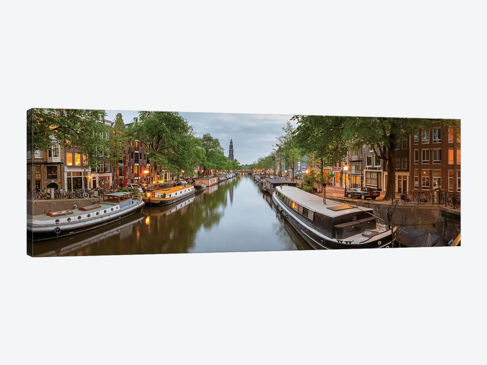 Prinsengracht Canal, Amsterdam, North Holland Province, Netherlands by Panoramic Images 1-piece Canvas Art