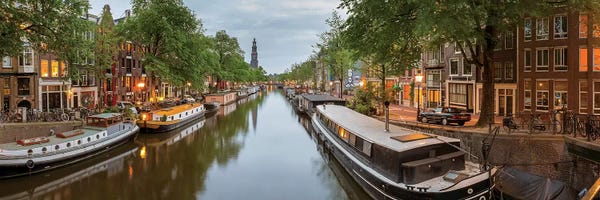 Netherlands: Prinsengracht Canal, Amsterdam, North Holland Province, Netherlands by Panoramic Images