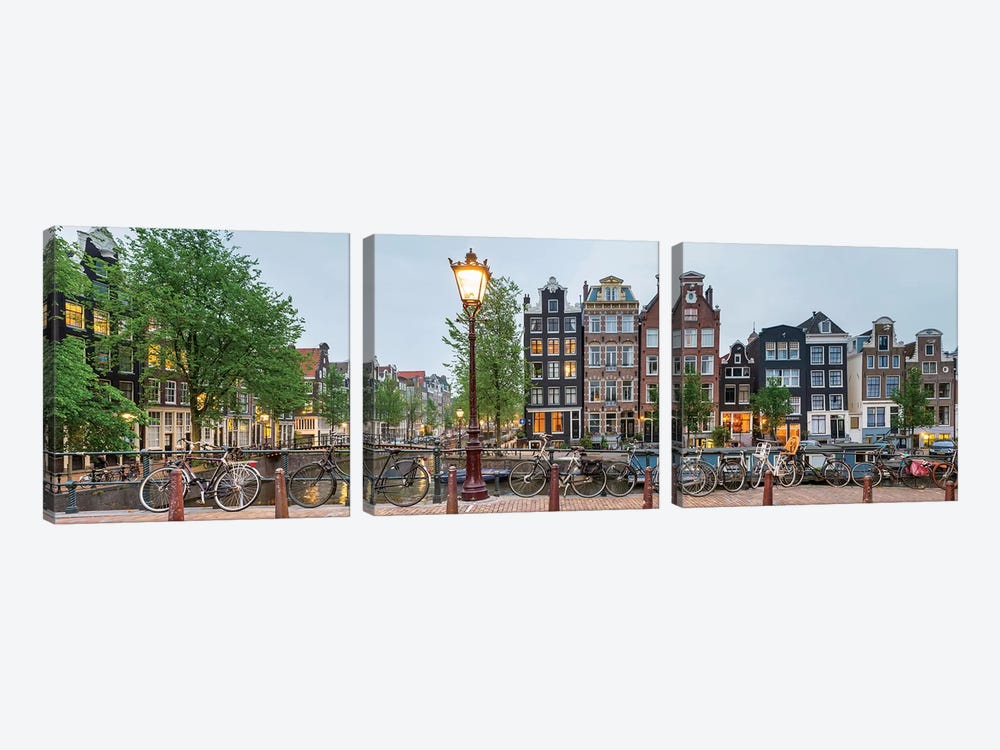 Cityscape I, Amsterdam, North Holland Province, Netherlands by Panoramic Images 3-piece Canvas Print