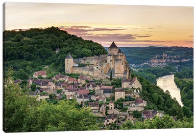 Chateau de Castelnaud, Castelnaud-la-Chapelle, Dordogne, Aquitaine, France Canvas Art Print - Country Scenic Photography