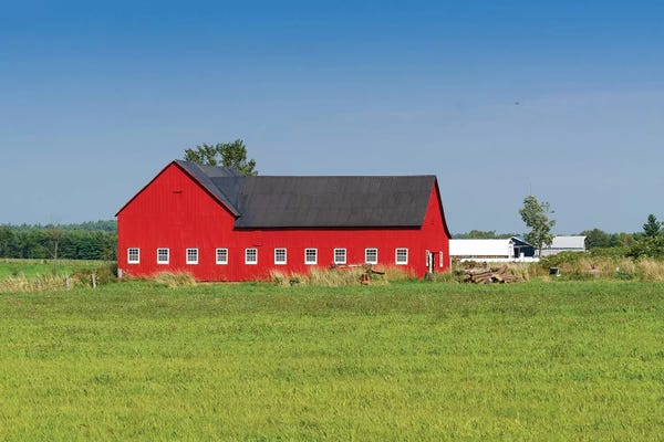 Ontario: Red Barn, Grenville County, Ontario, Canada by Panoramic Images