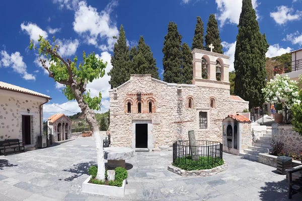Crete: Keras Kardiotissas Monastery, Kera, Heraklion, Crete, Greece by Panoramic Images