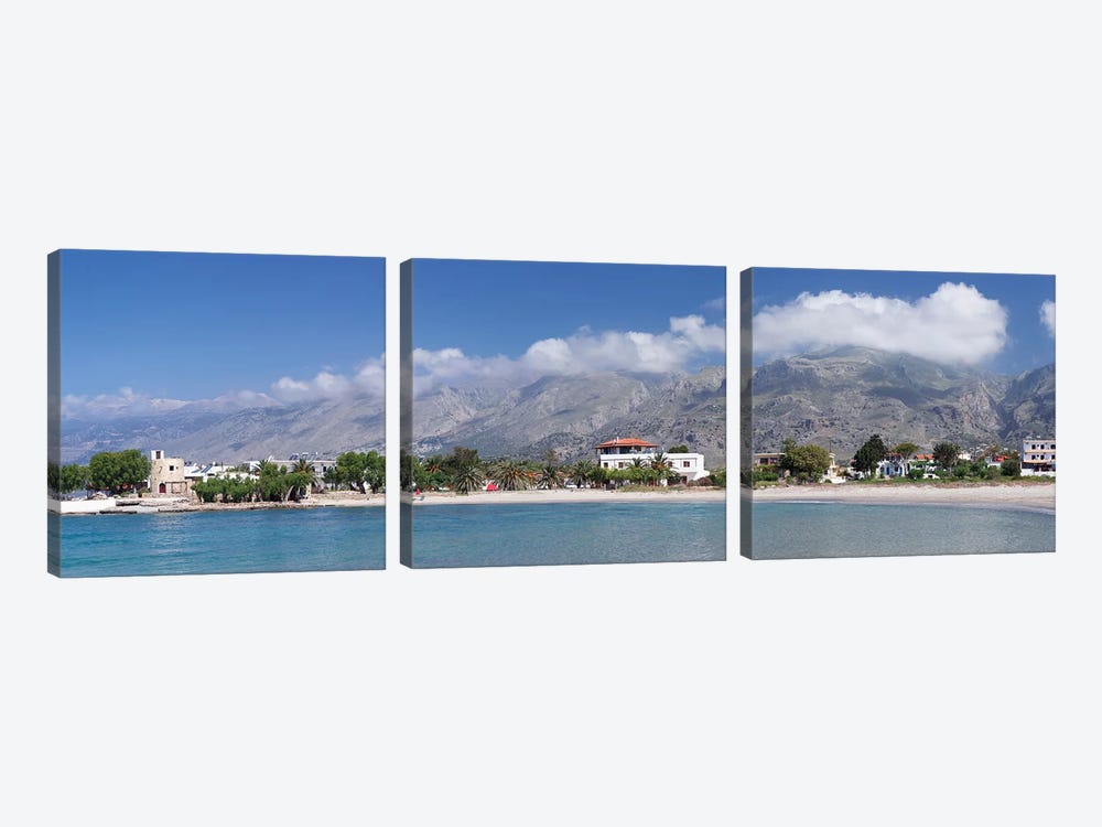 Beachfront Property, Frangokastello, Chania, Crete, Greece by Panoramic Images 3-piece Canvas Artwork