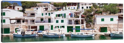 Waterfront Property, Cala Figuera, Santanyi, Majorca, Balearic Islands, Spain Canvas Art Print - Coastline Art