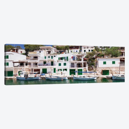 Waterfront Property, Cala Figuera, Santanyi, Majorca, Balearic Islands, Spain Canvas Print #PIM13988} by Panoramic Images Art Print
