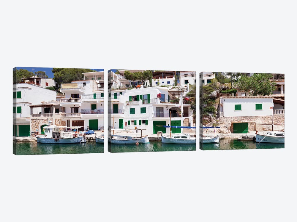Waterfront Property, Cala Figuera, Santanyi, Majorca, Balearic Islands, Spain by Panoramic Images 3-piece Canvas Art