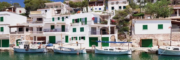 Balearic Islands: Waterfront Property, Cala Figuera, Santanyi, Majorca, Balearic Islands, Spain by Panoramic Images