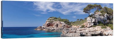 Cala s'Almunia Bay, Santanyi, Majorca, Balearic Islands, Spain Canvas Art Print