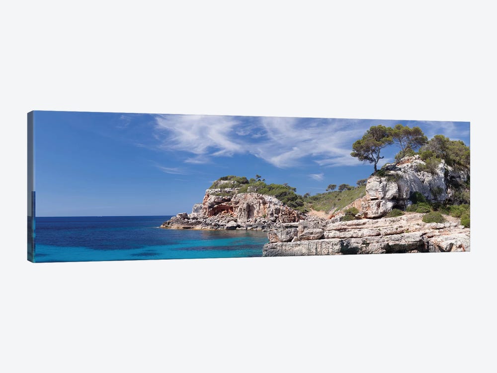 Cala s'Almunia Bay, Santanyi, Majorca, Balearic Islands, Spain by Panoramic Images 1-piece Canvas Artwork