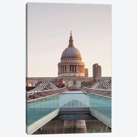 St. Paul's Cathedral II, Millennium Bridge, London, England Canvas Print #PIM13997} by Panoramic Images Art Print
