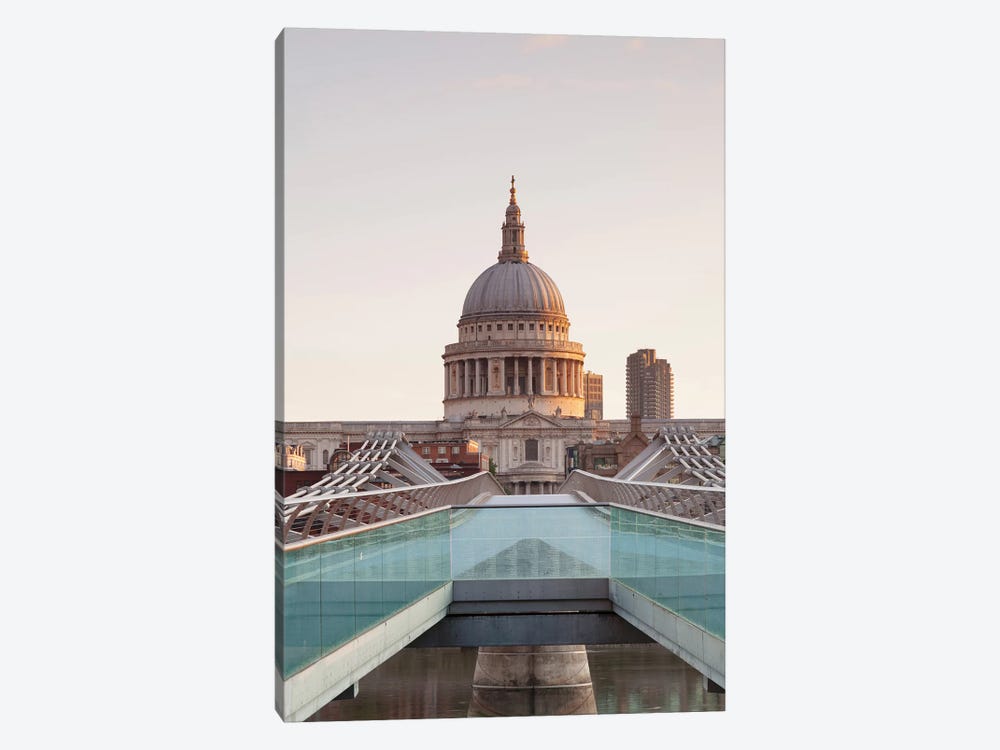 St. Paul's Cathedral II, Millennium Bridge, London, England by Panoramic Images 1-piece Canvas Wall Art