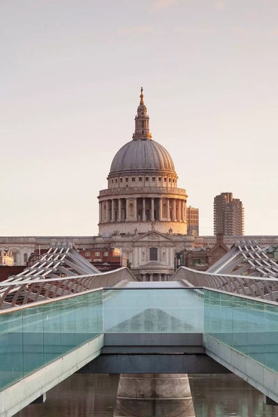 Domes: St. Paul's Cathedral II, Millennium Bridge, London, England by Panoramic Images