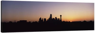 Sunrise Skyline Dallas TX USA Canvas Art Print - City Sunrise & Sunset Art