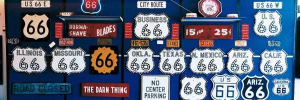 Route 66: Route 66 Sign Collection by Panoramic Images