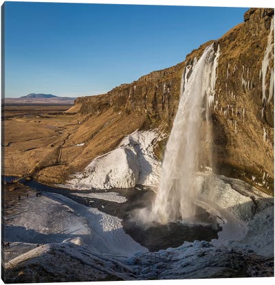Seljalandsfoss (Seljaland Waterfall), Sudurland, Iceland Canvas Art Print - River, Creek & Stream Art