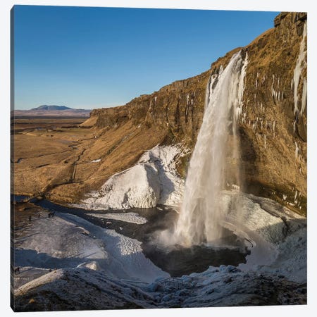 Seljalandsfoss (Seljaland Waterfall), Sudurland, Iceland Canvas Print #PIM14001} by Panoramic Images Art Print