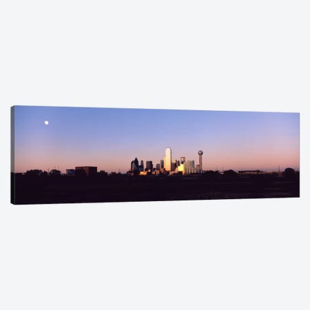 Sunset Skyline Dallas TX USA Canvas Print #PIM1401} by Panoramic Images Canvas Art Print