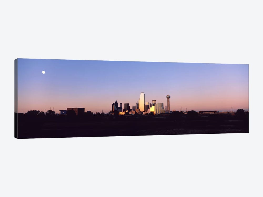 Sunset Skyline Dallas TX USA by Panoramic Images 1-piece Canvas Wall Art