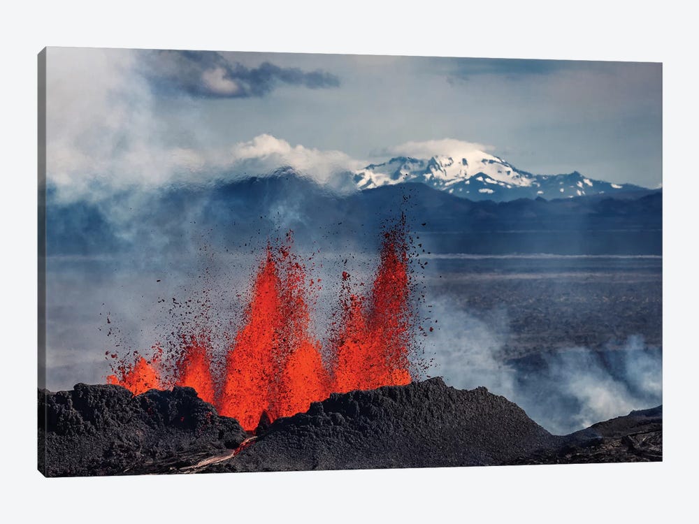 Eruption Fissure Splatter Fountains III, Holuhraun Lava Field, Sudur-Bingeyjarsysla, Nordurland Eystra, Iceland by Panoramic Images 1-piece Canvas Wall Art