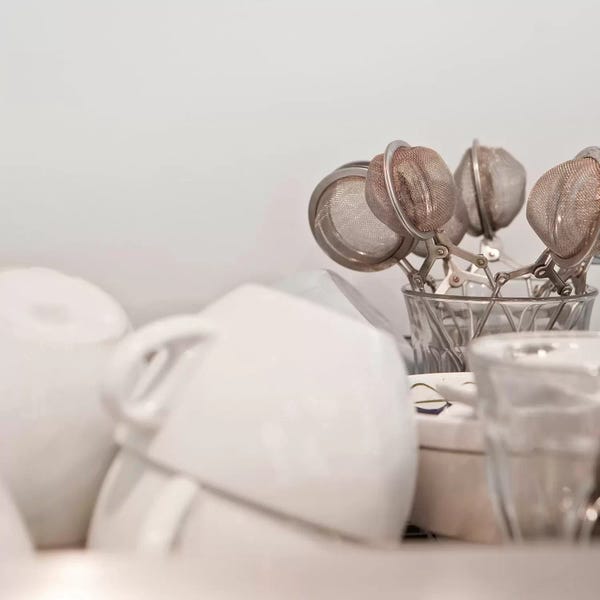 Tea: Tea Cups and Strainers by Panoramic Images