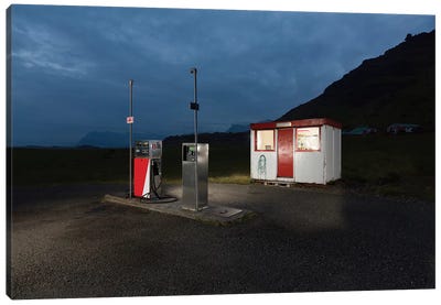 Countryside Gas Station, South Coast, Iceland Canvas Art Print - Iceland Art