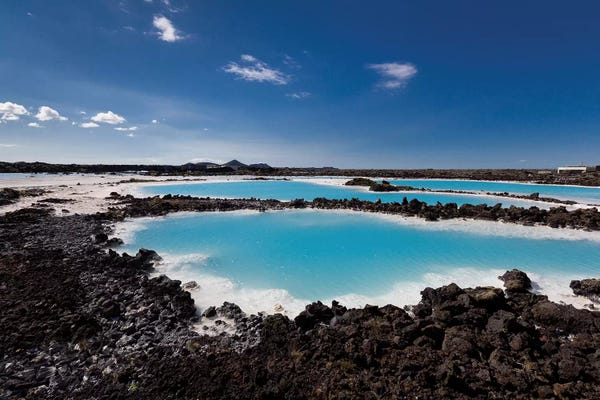 Iceland: Silica Deposits IV, Svartsengi Geothermal Power Station, Blue Lagoon Geothermal Spa, Grindavik, Sudurnes, Iceland by Panoramic Images