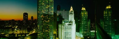 Night Chicago IL USA by Panoramic Images canvas print