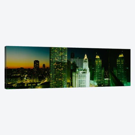 Night Chicago IL USA Canvas Print #PIM1404} by Panoramic Images Canvas Art