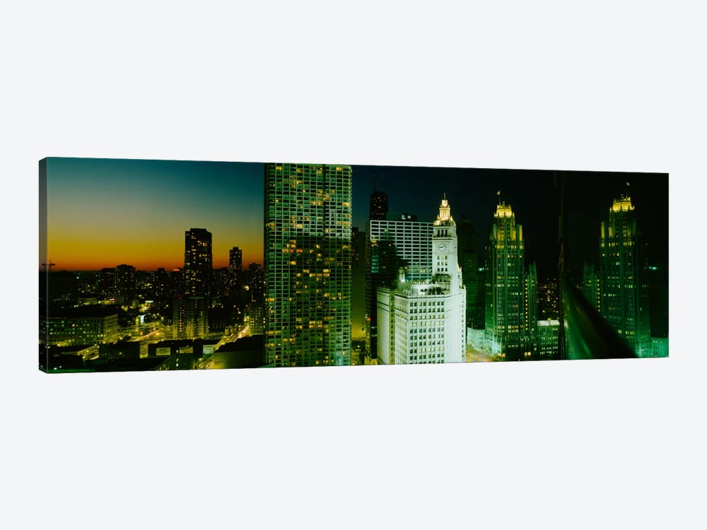 Night Chicago IL USA by Panoramic Images 1-piece Art Print