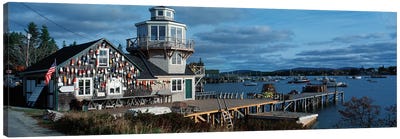 Harding Family Wharf, Bass Harbor, Hancock County, Maine, USA Canvas Art Print - Harbor & Port Art
