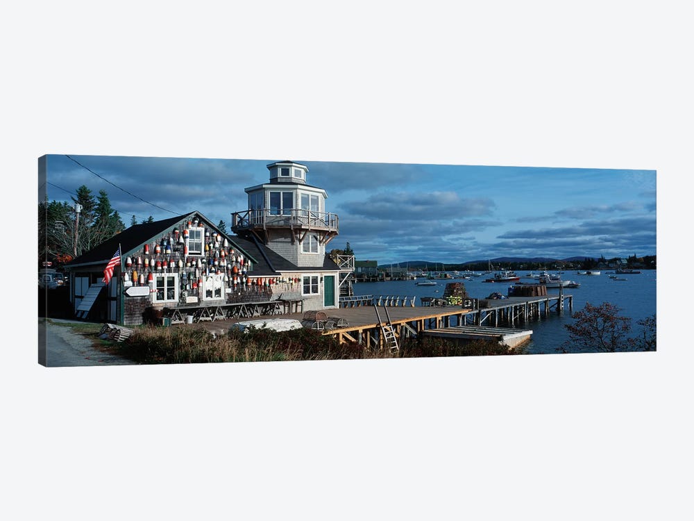 Harding Family Wharf, Bass Harbor, Hancock County, Maine, USA by Panoramic Images 1-piece Canvas Art