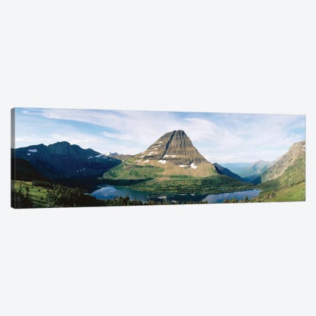 Bearhat Mountain and Hidden Lake, Lewis Range, Rocky Mountains, Glacier National Park, Flathead County, Montana, USA Canvas Print #PIM14065} by Panoramic Images Canvas Wall Art