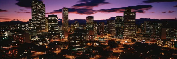 Downtown Skyline at Dusk, Denver, Denver County, Colorado, USA