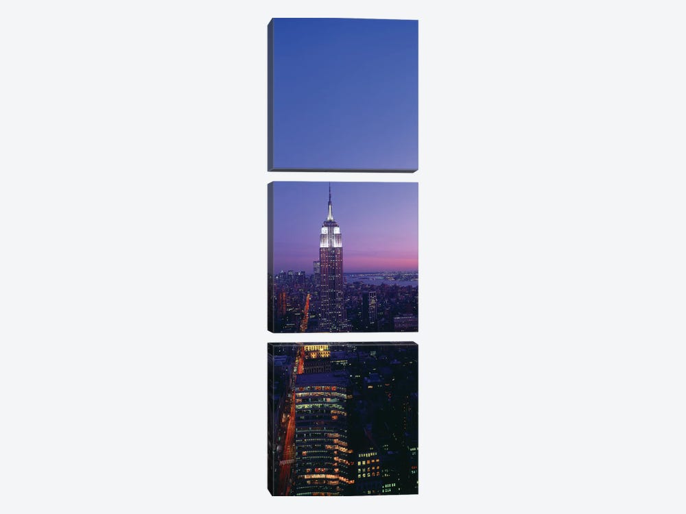 Empire State Building at Sunset, Manhattan, New York City, New York, USA by Panoramic Images 3-piece Canvas Artwork