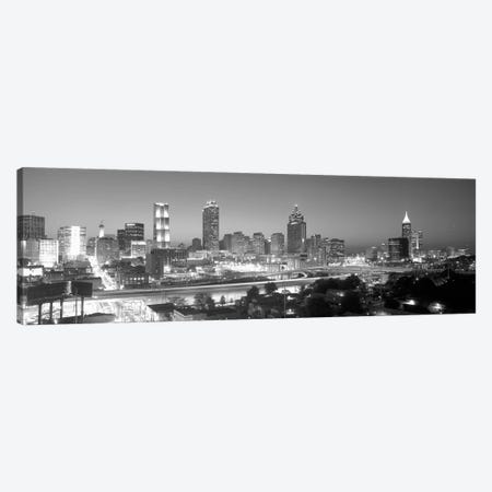 Downtown Skyline in Greyscale, Atlanta, Fulton County, Georgia, USA Canvas Print #PIM14071} by Panoramic Images Canvas Artwork