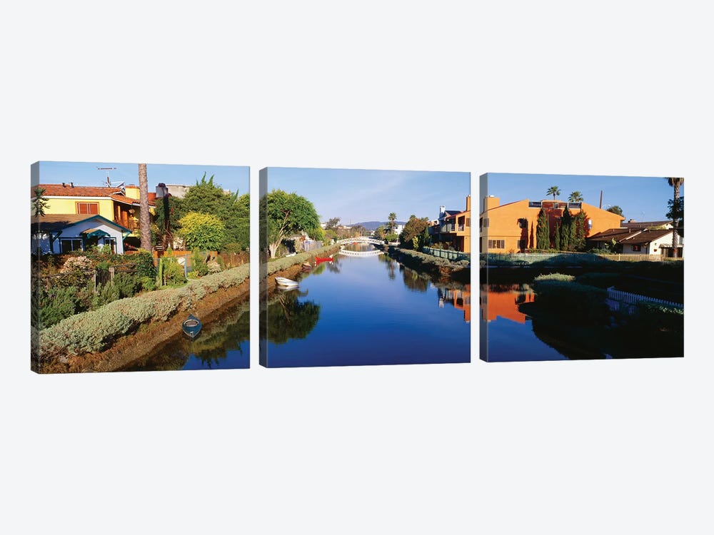 Venice Canal Historic District, Los Angeles, California by Panoramic Images 3-piece Canvas Wall Art