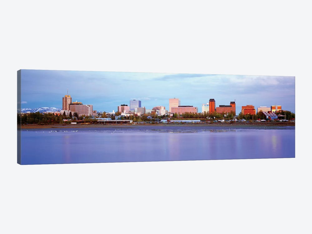 Downtown Skyline, Anchorage, South Central Region, Alaska, USA by Panoramic Images 1-piece Canvas Print