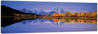 Teton Range I, Rocky Mountains, Grand Teton National Park, Teton County, Wyoming, USA Canvas Art Print - Panoramic Photography